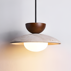 Lámpara Colgante de Travertino Minimalista - Geométrica