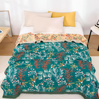 Manta Reversible Wildflower Whisper - Decoración Floral Manta