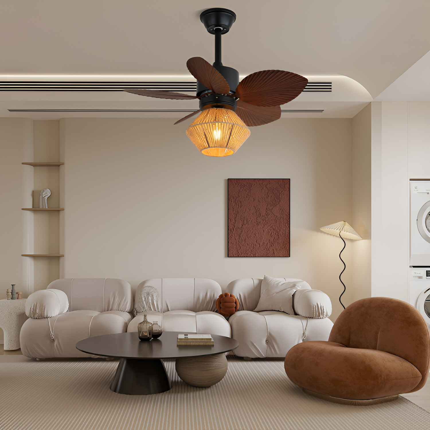 Ventilador de Techo Tropical Coastal - Pantalla Tejida