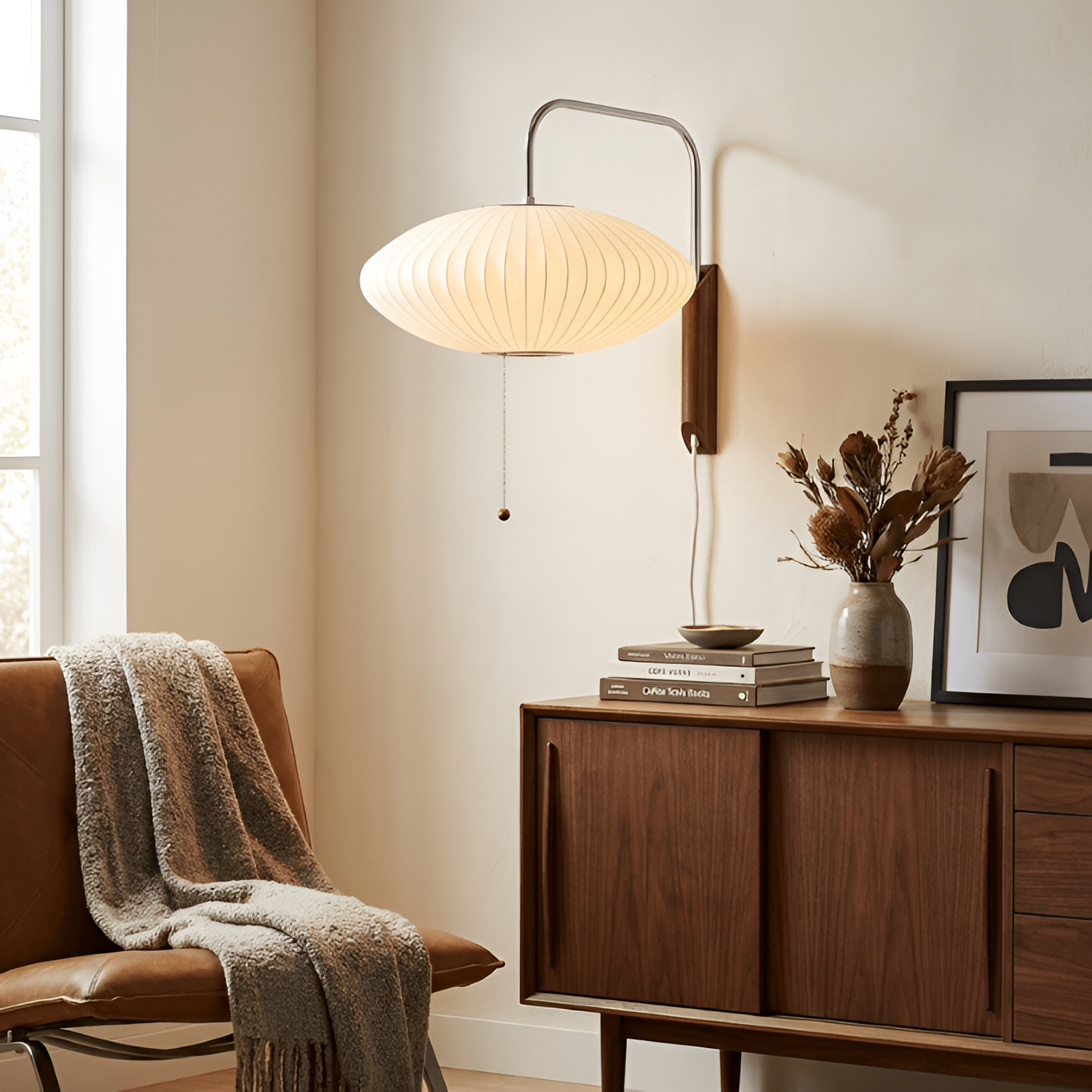 Aplique Pared Minimalista Mid-Century - Brazo Móvil