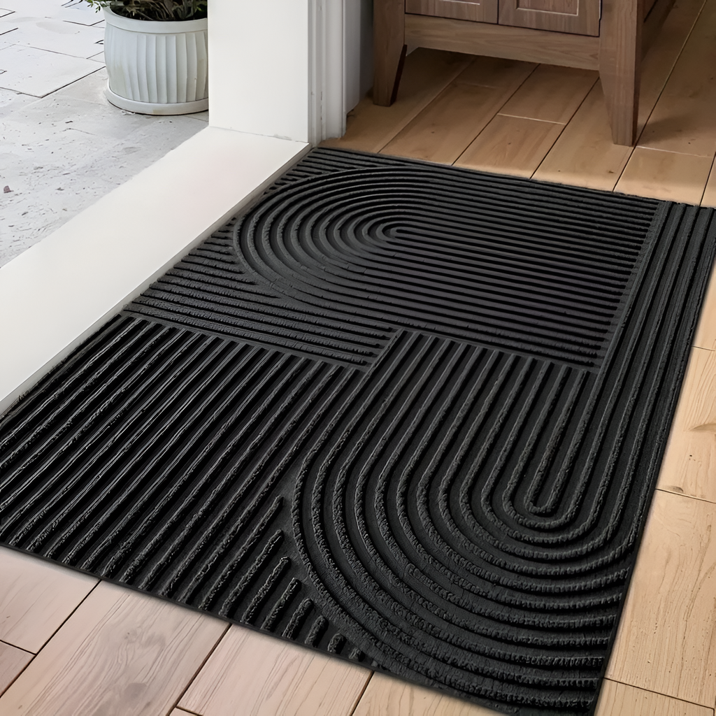 Alfombra de Entrada con Textura Geométrica - Diseño Moderno