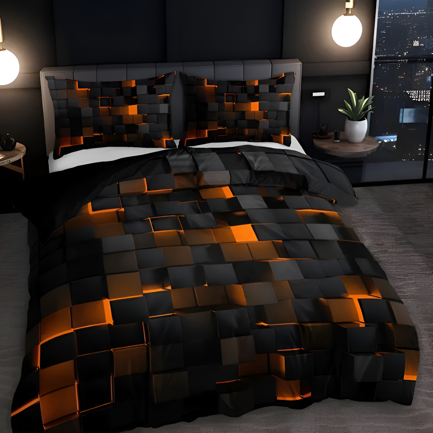 Juego de Cama Cubos 3D Geométricos - Funda Nórdica Moderna