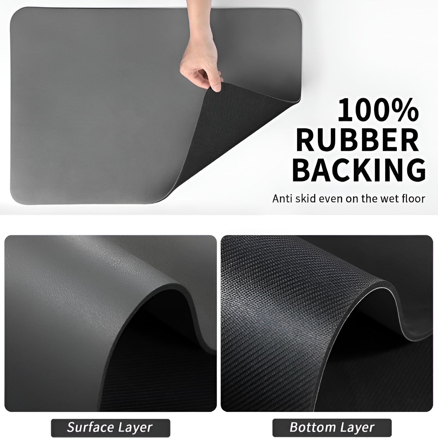 Alfombrilla absorbente para la cocina – Moderna y de secado rápido