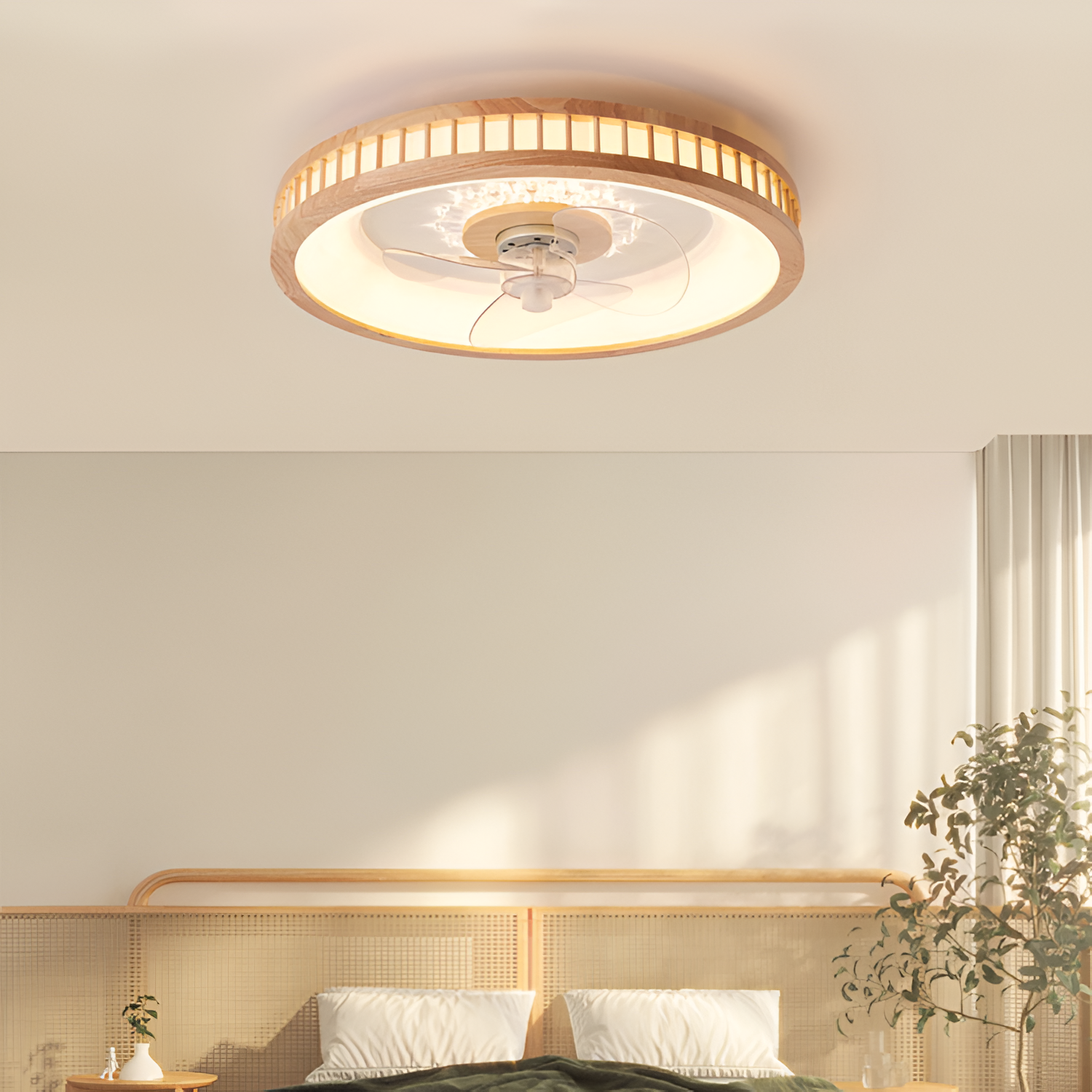 Ventilador de Techo con Luz Atenuable - Moderno