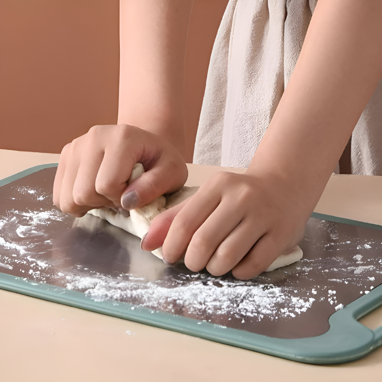 Tabla de cortar reversible - acero y base antideslizante