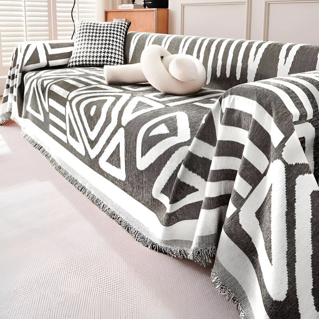 Manta Geométrica para Sofá - Decoración Bohemio