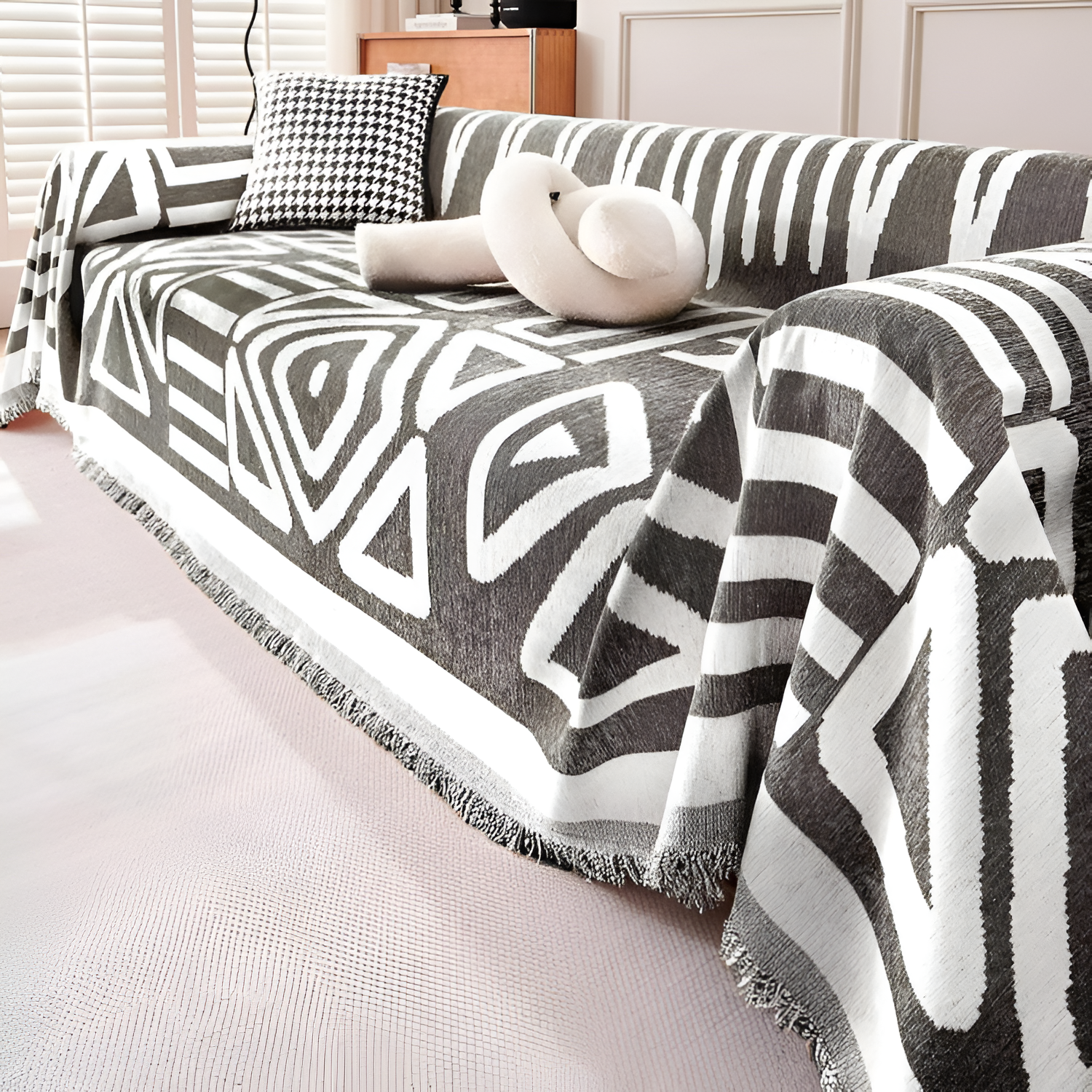 Manta Geométrica para Sofá - Decoración Bohemio