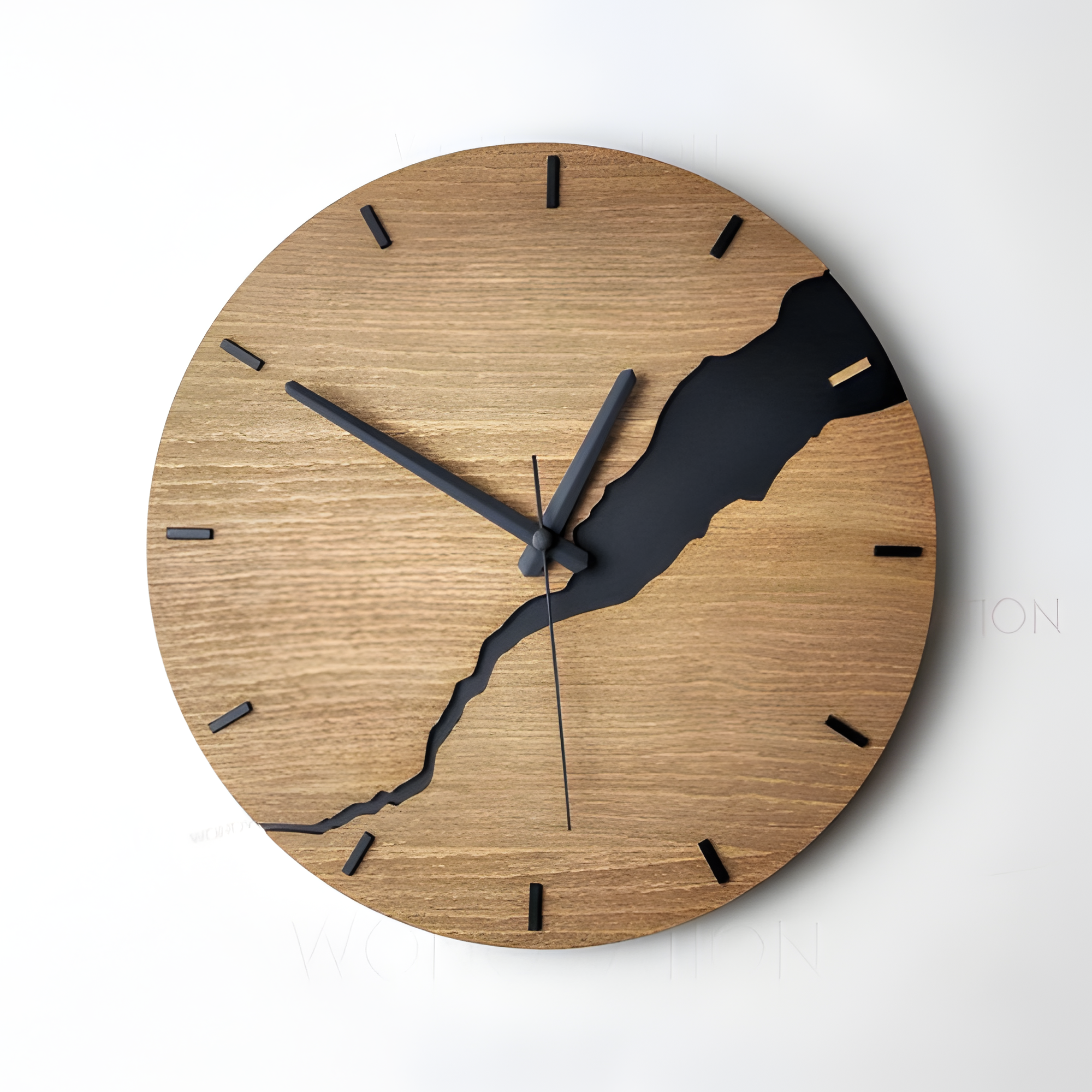 Reloj De Pared Rústico Y Minimalista - Diseño Abstracto