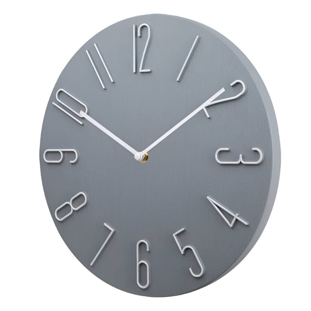Reloj de Pared Minimalista de Números de Alambre - Silencioso