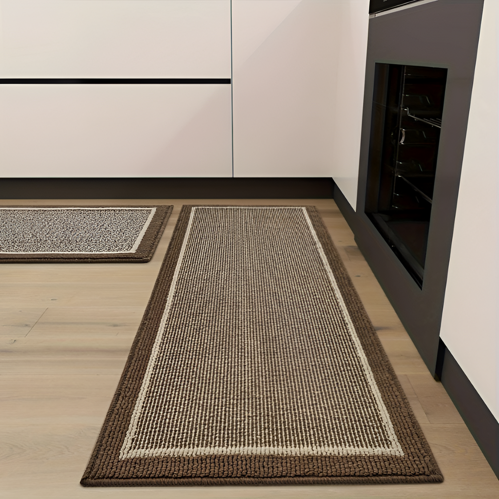 Alfombrilla Cocina Strata - Set Antideslizante Marrón