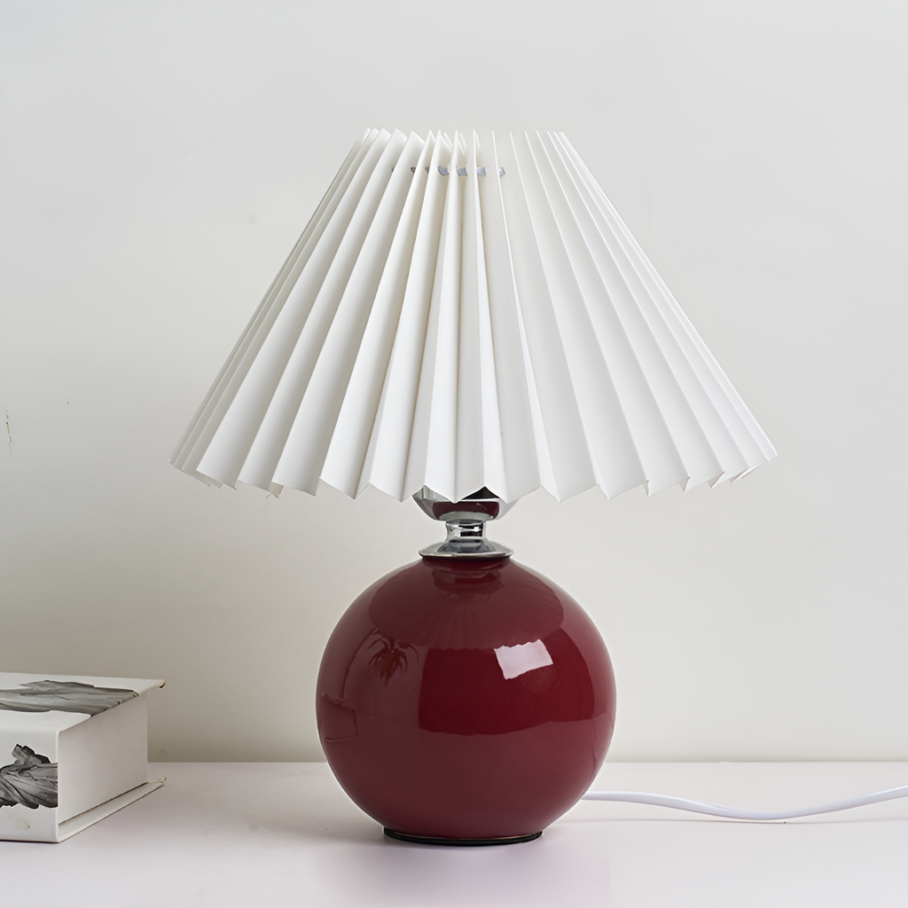 Lámpara Mesa Cerámica Minimalista - Plisada