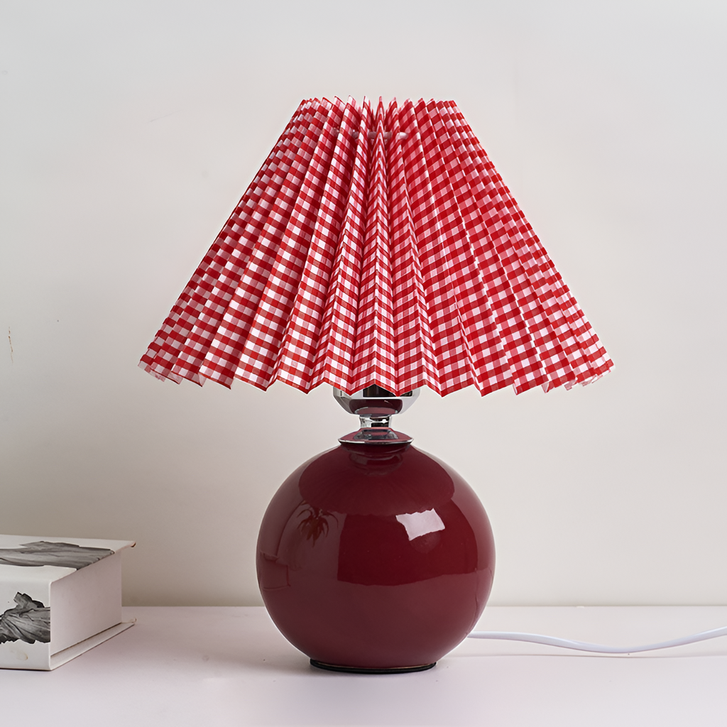 Lámpara Mesa Cerámica Minimalista - Plisada