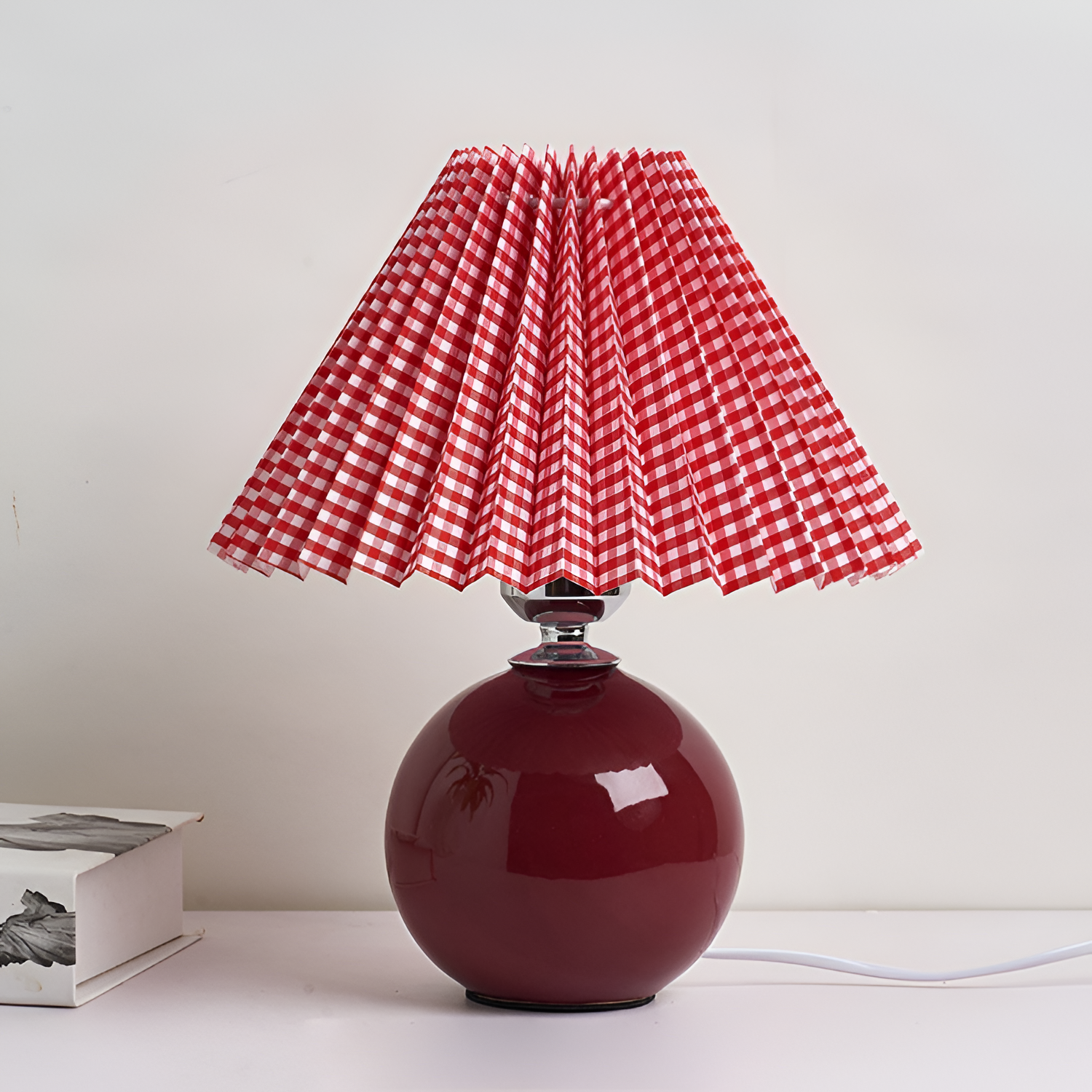 Lámpara Mesa Cerámica Minimalista - Plisada