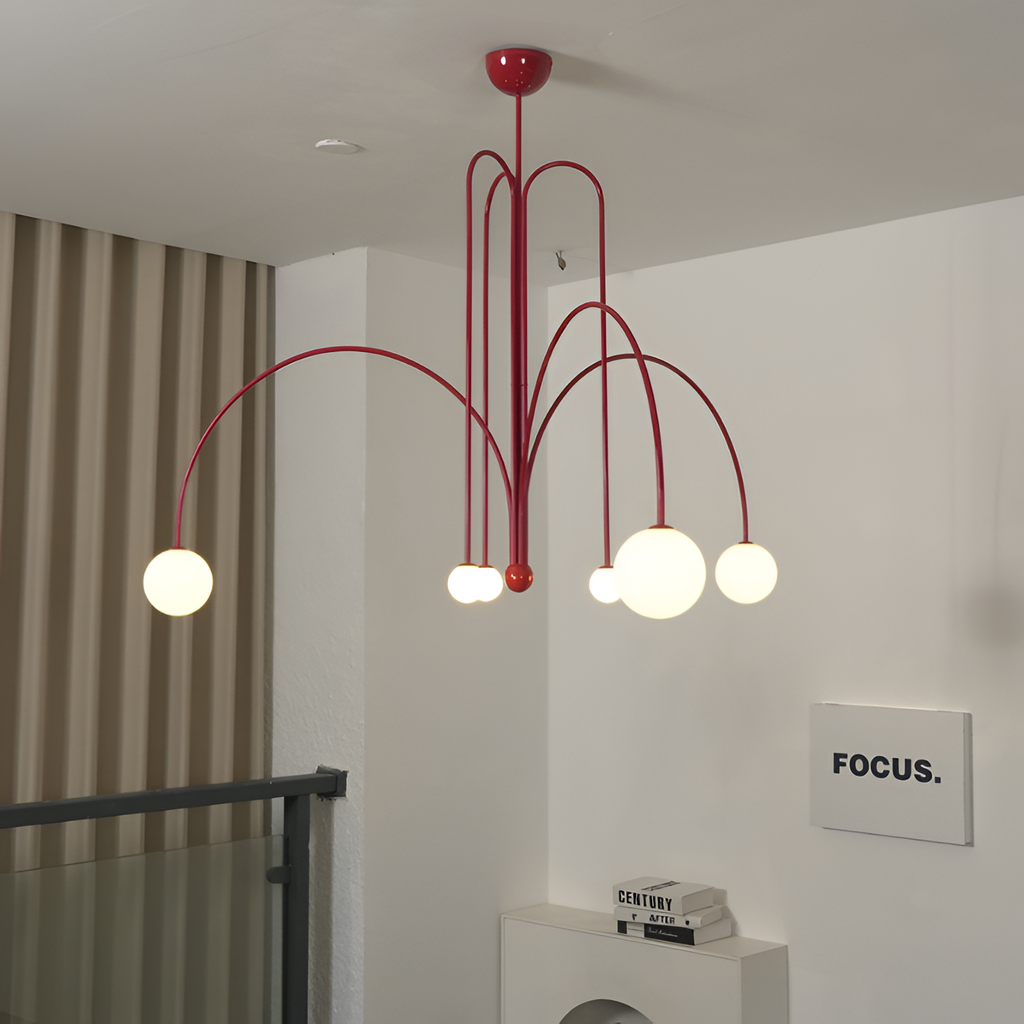 Curva Araña Suspensión Escultural - Minimalista