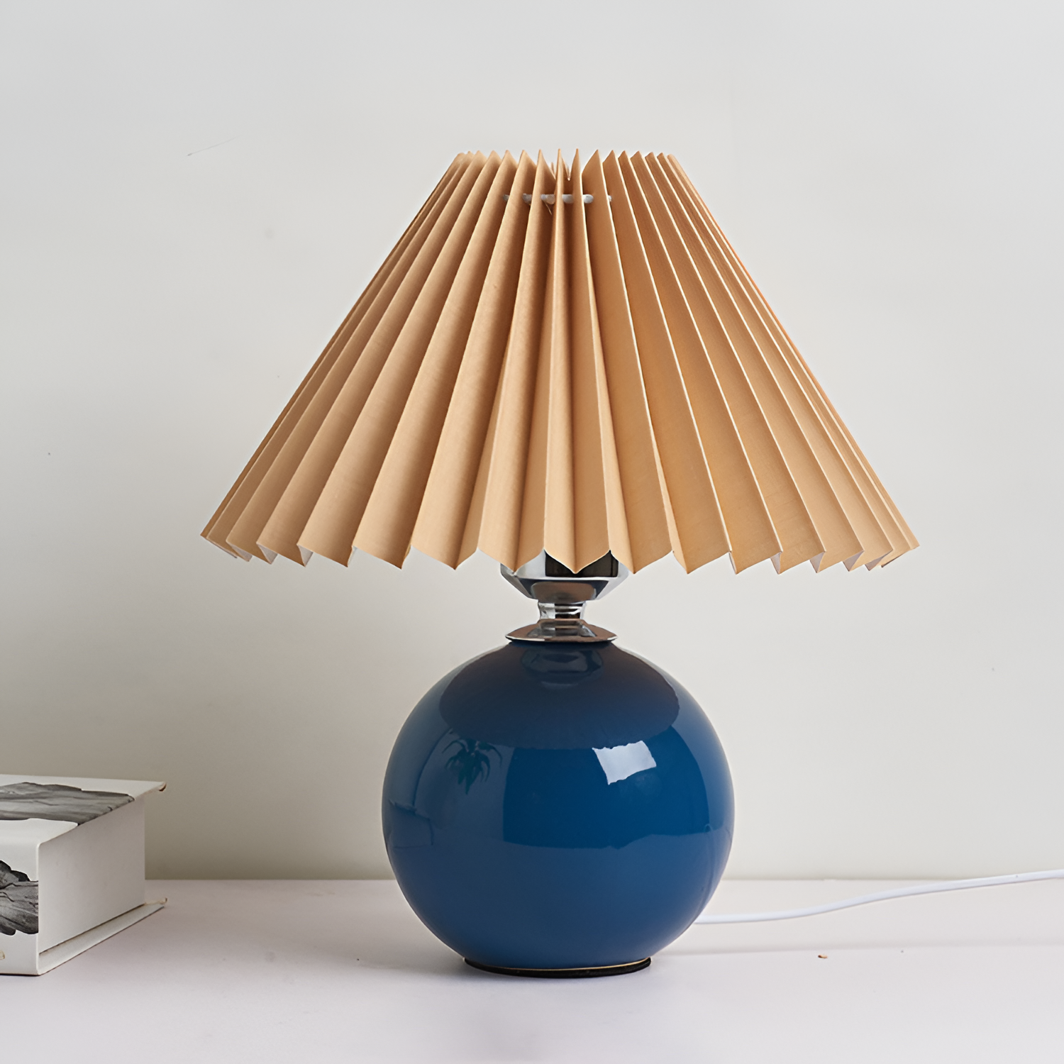 Lámpara Mesa Cerámica Minimalista - Plisada