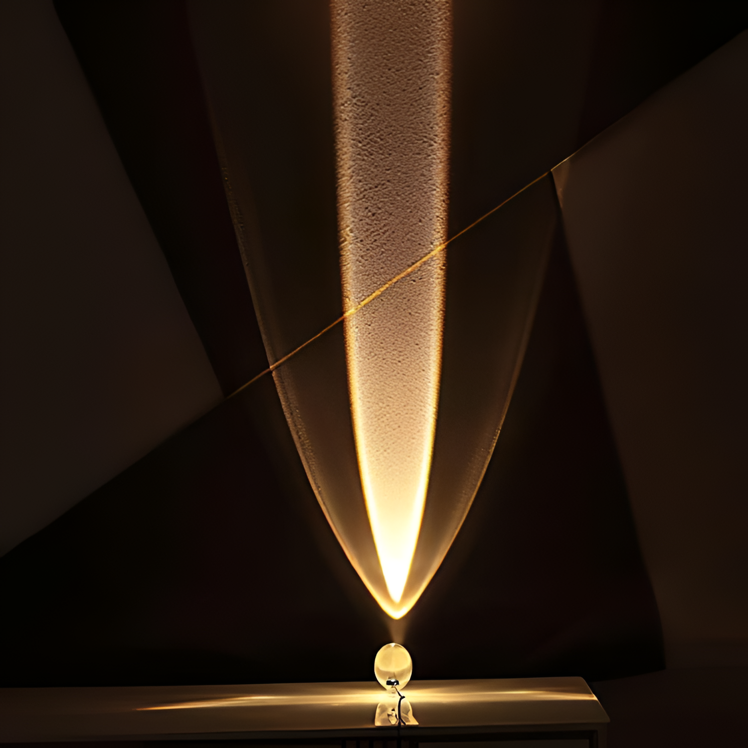 Lámpara Mesa Cristal Minimalista - Escultórica