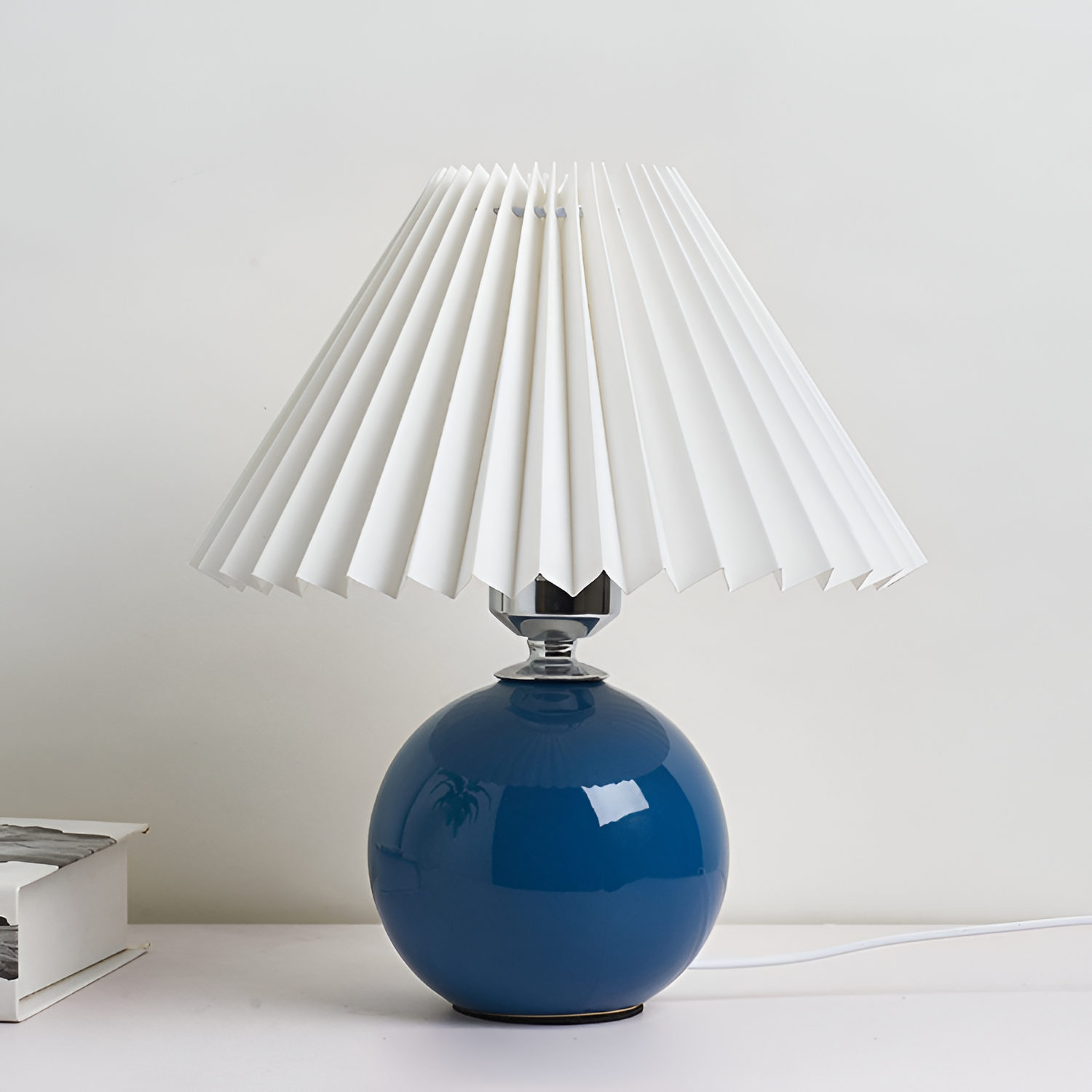 Lámpara Mesa Cerámica Minimalista - Plisada