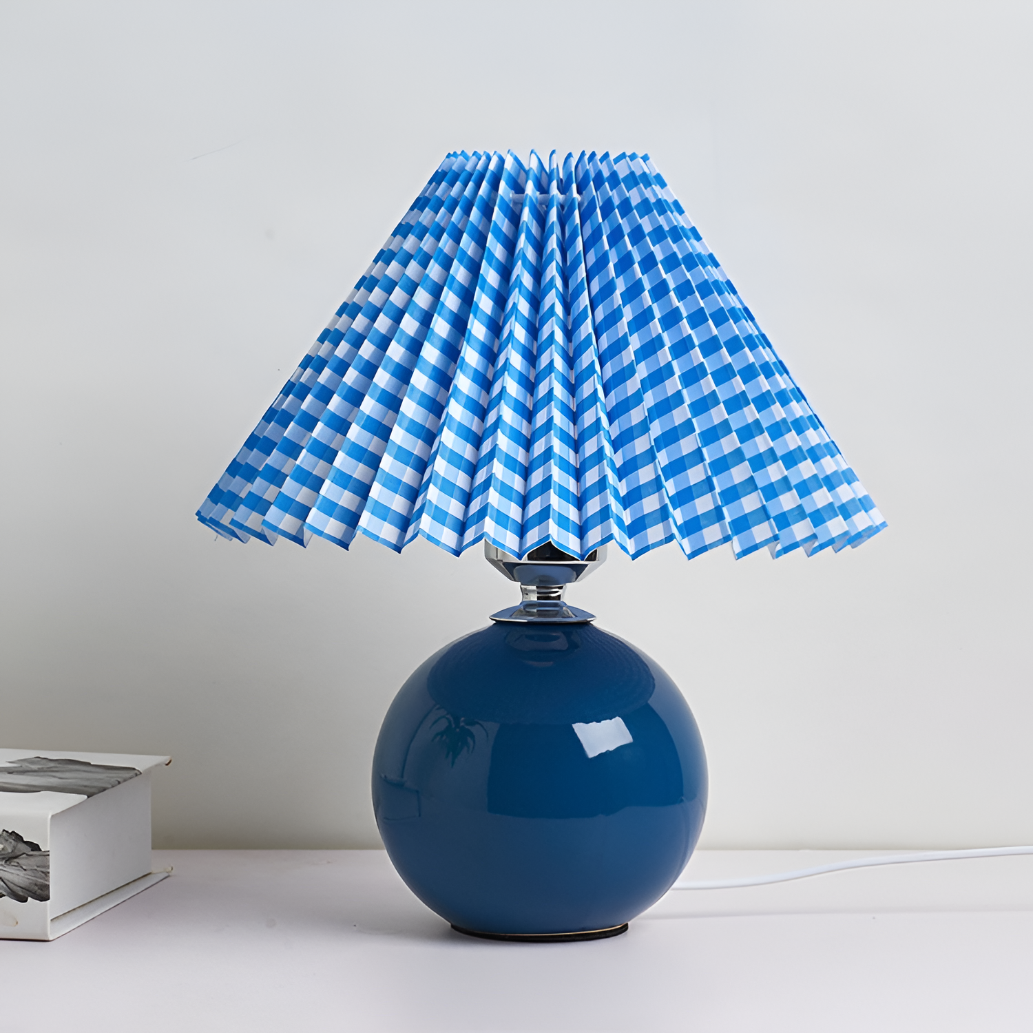 Lámpara Mesa Cerámica Minimalista - Plisada