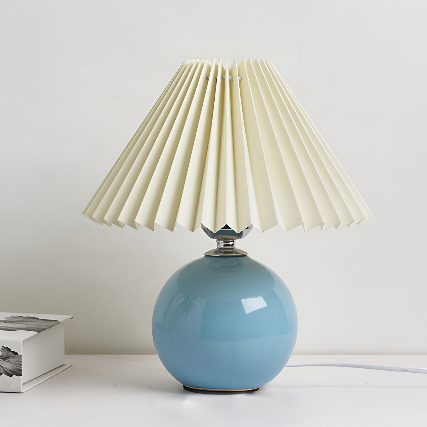 Lámpara Mesa Cerámica Minimalista - Plisada
