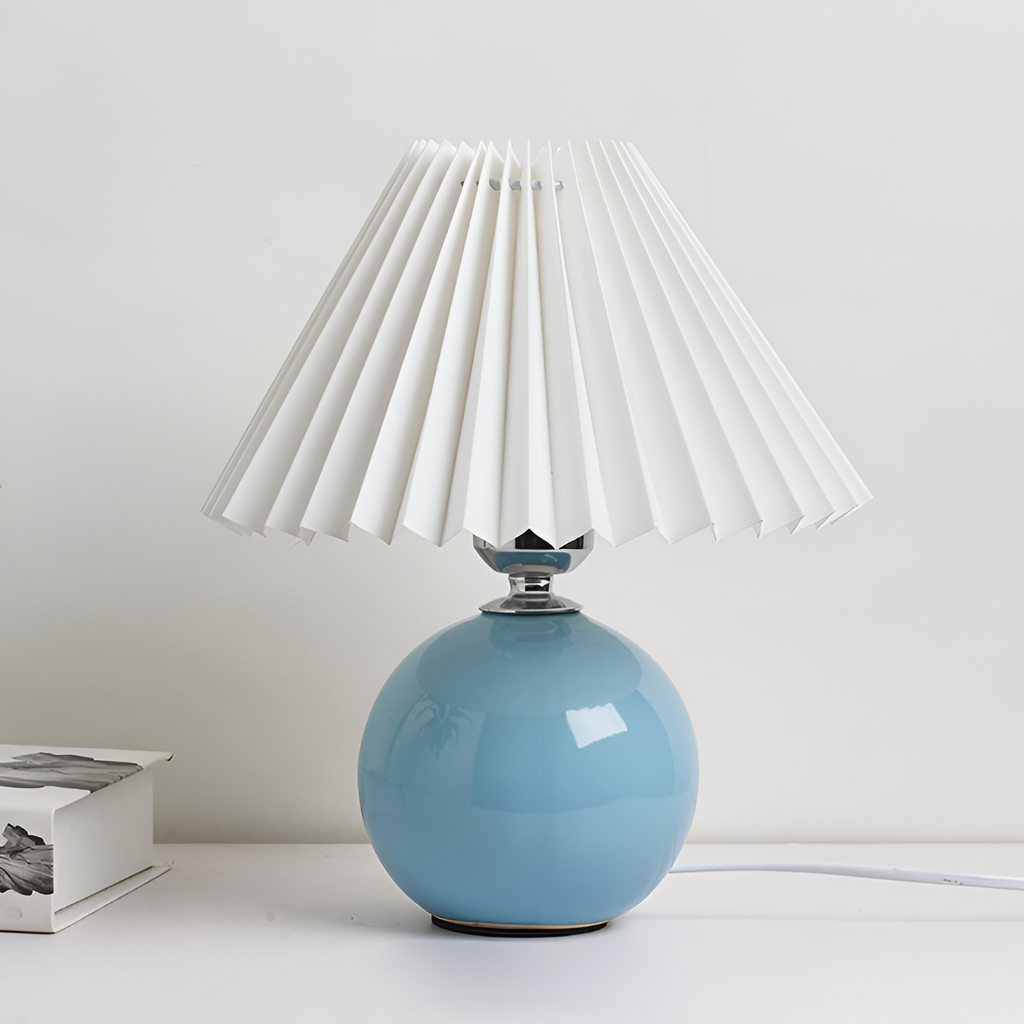 Lámpara Mesa Cerámica Minimalista - Plisada