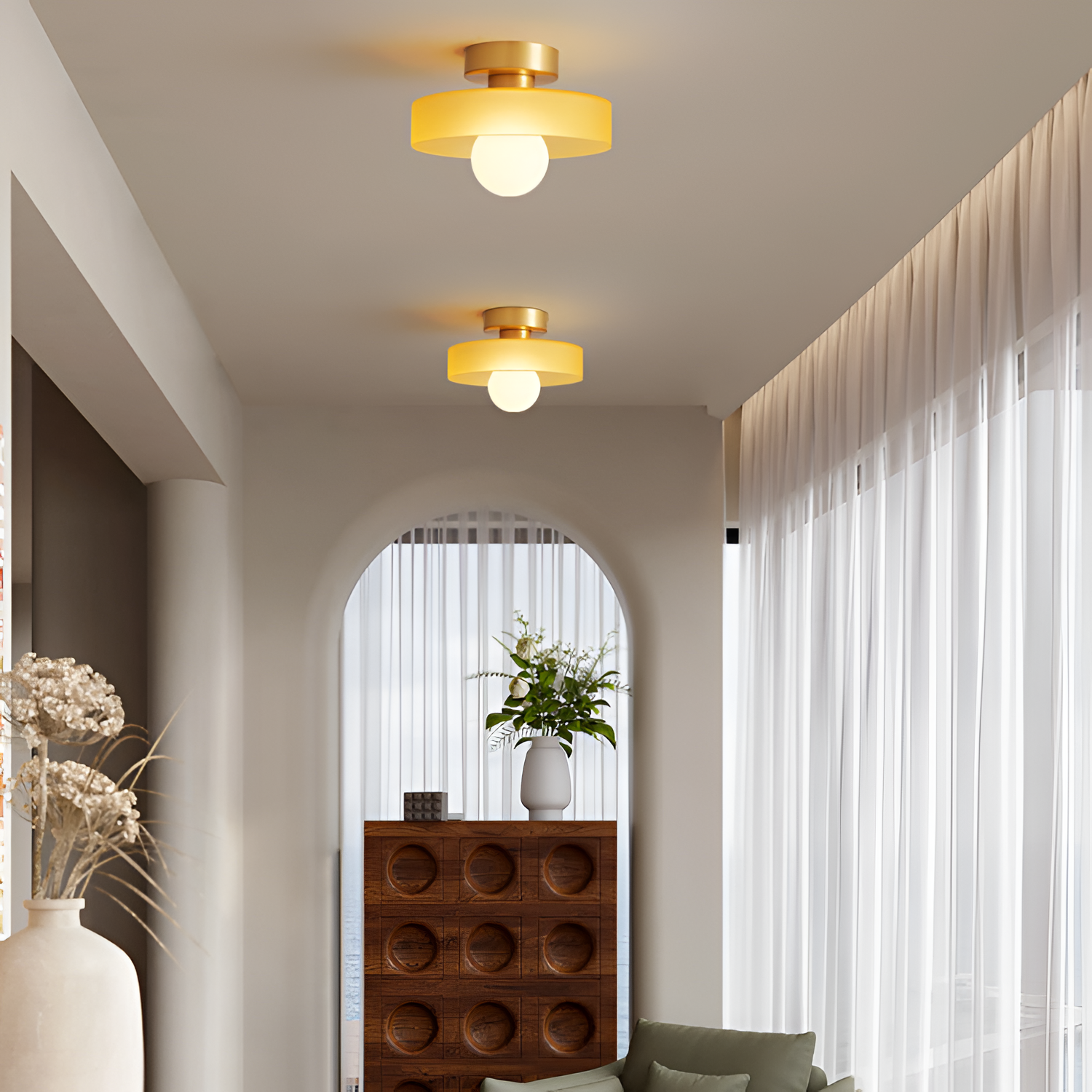 Lámpara de Techo Semi-Empotrada Moderna - Decoración del Hogar
