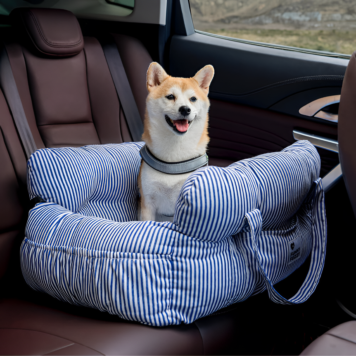 Asiento Elevador Portátil de Cuadros para Mascota - Cama de Viaje