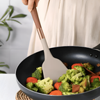 Set de Utensilios de Cocina Beige - Con Mango Efecto Madera