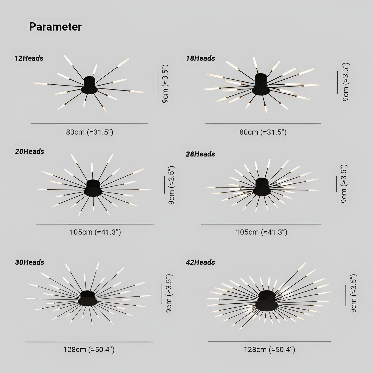 Lámpara Empotrada Moderno Fuegos Artificiales - Minimalista