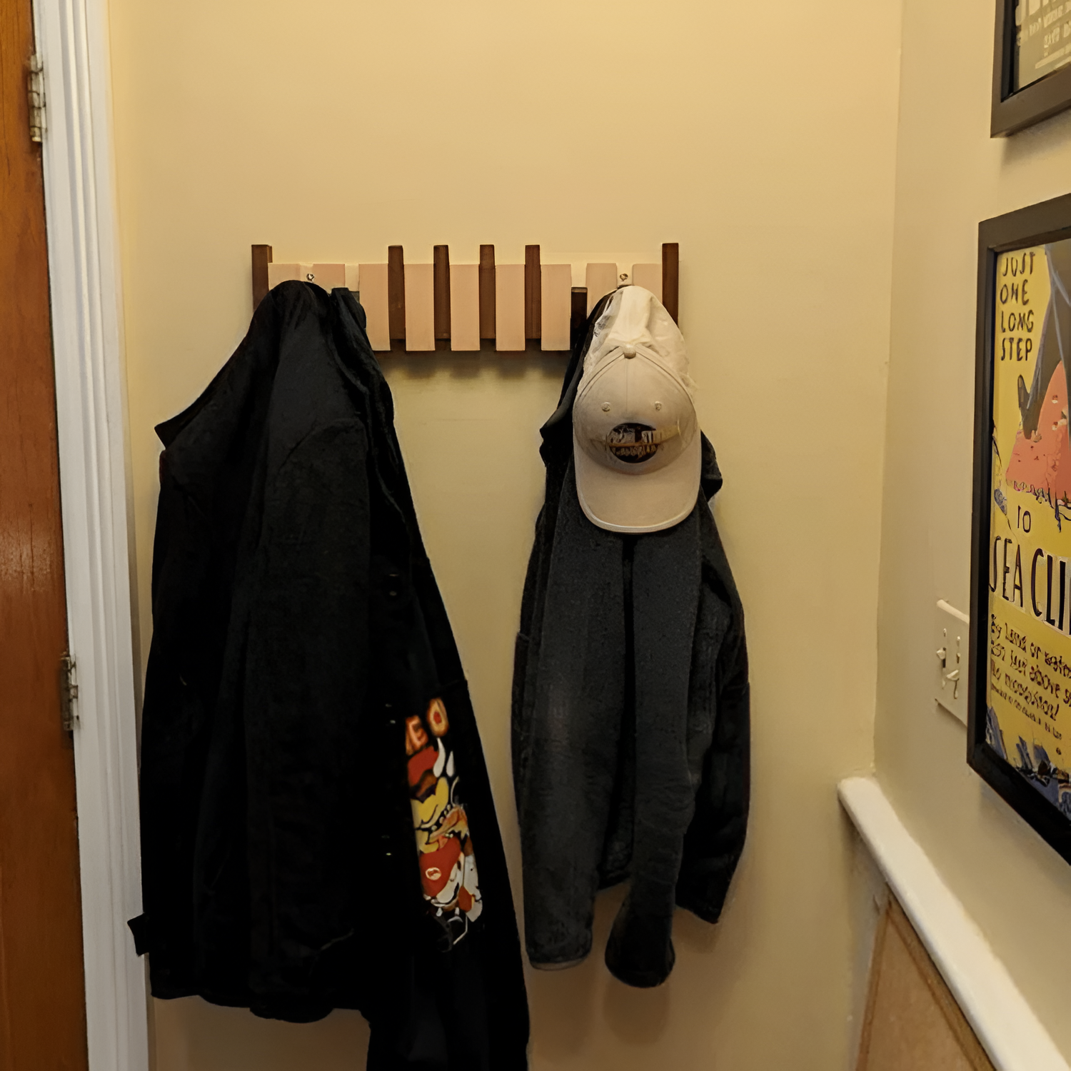 Perchero  Estilo Piano de Pared - Plegable
