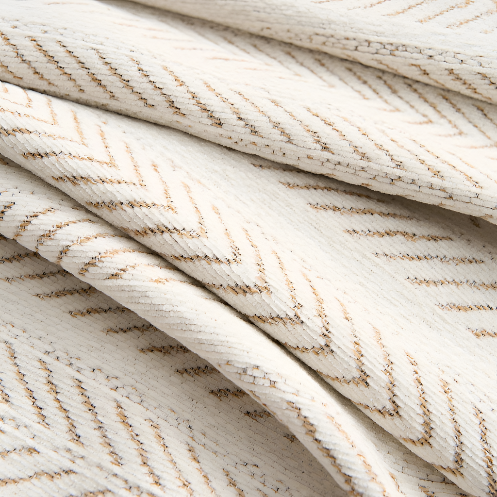 Funda de Sofá Chenilla con Borlas - Estilo Herringbone