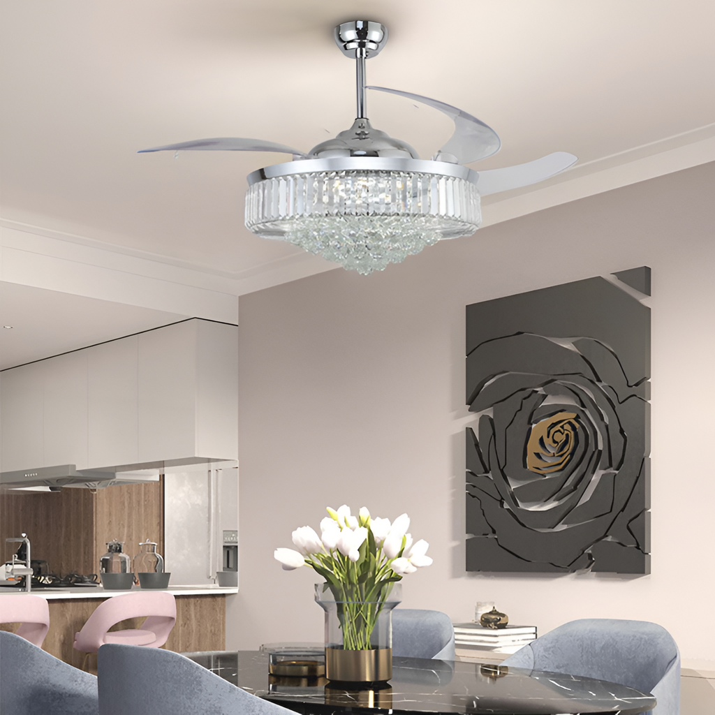 Ventilador de Techo con Cristal Moderno - Pulido