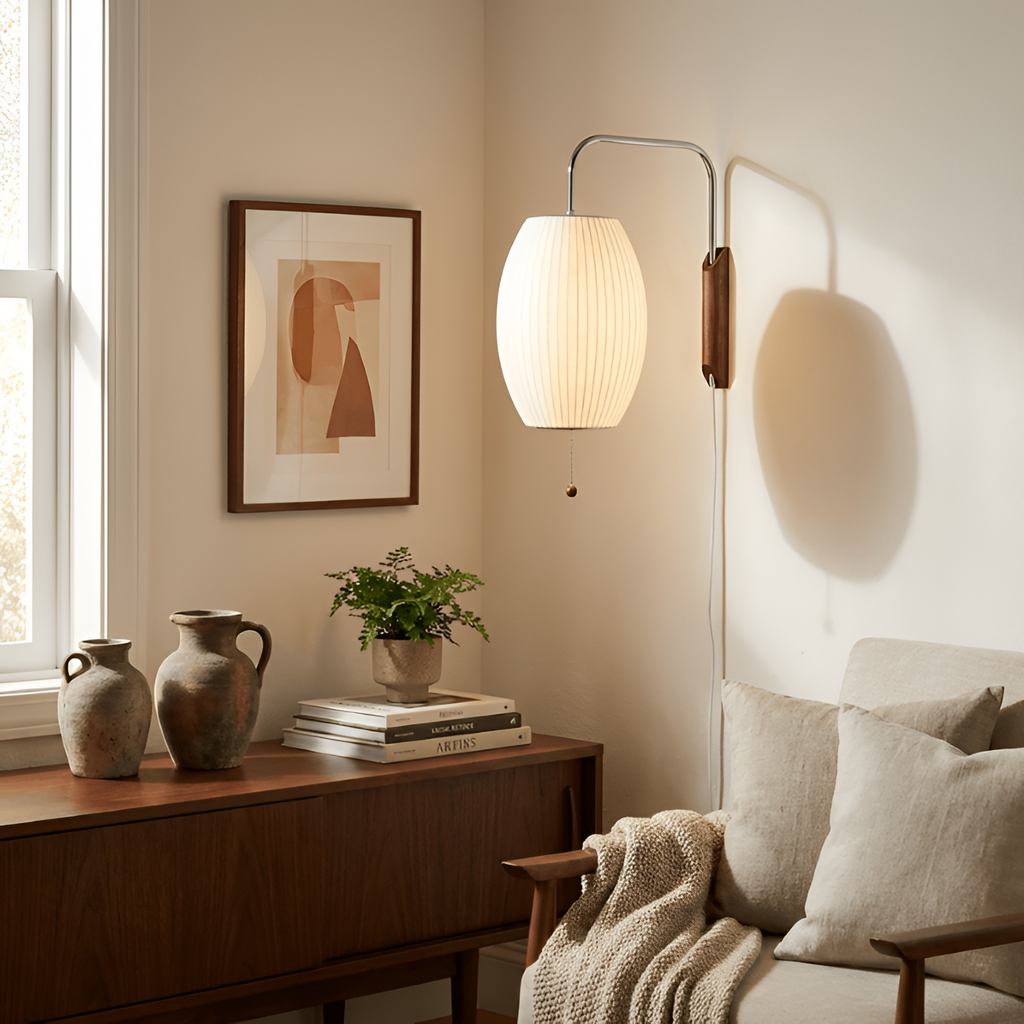Aplique Pared Minimalista Mid-Century - Brazo Móvil