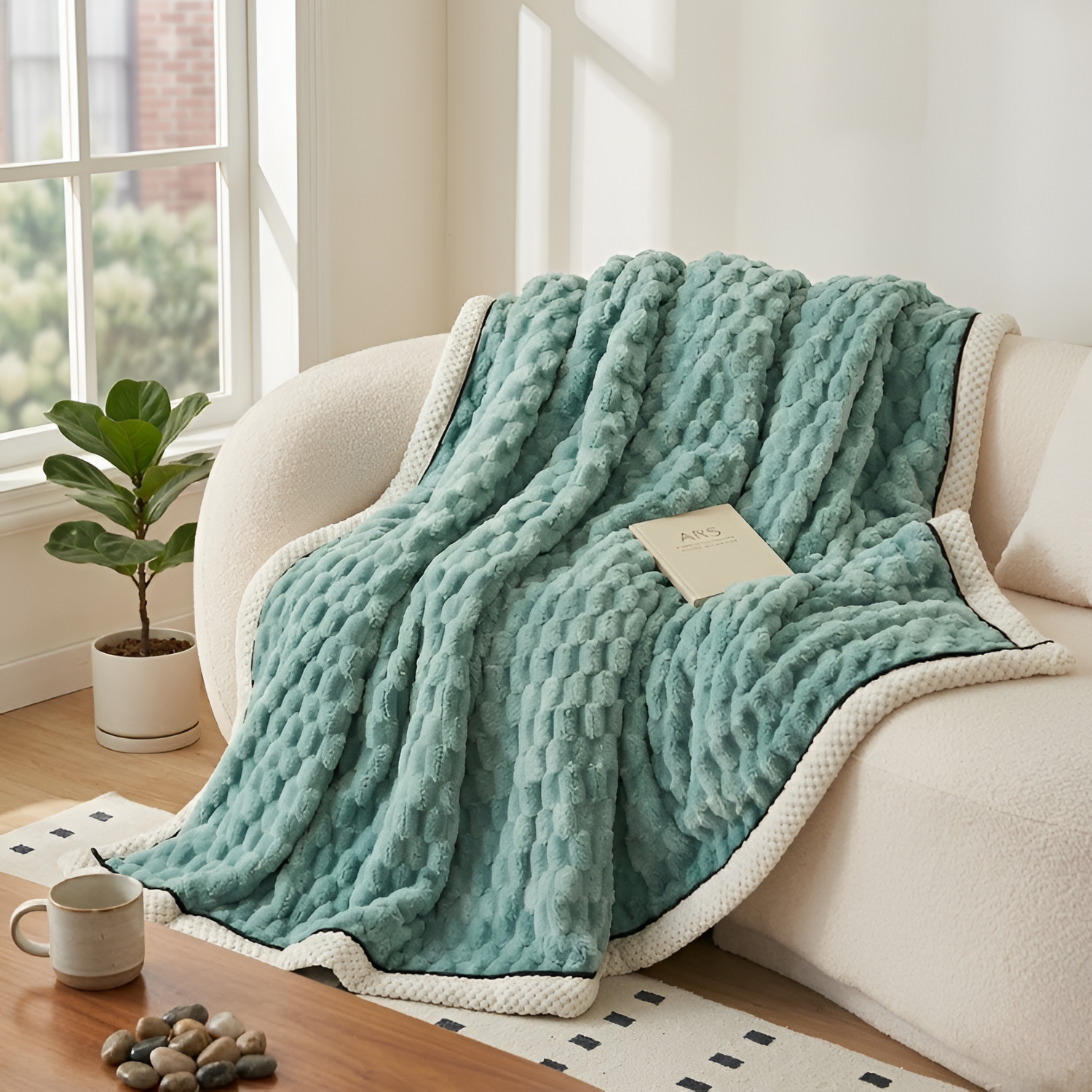 Manta de felpa con estampado de palomitas de maíz - Manta de algodón