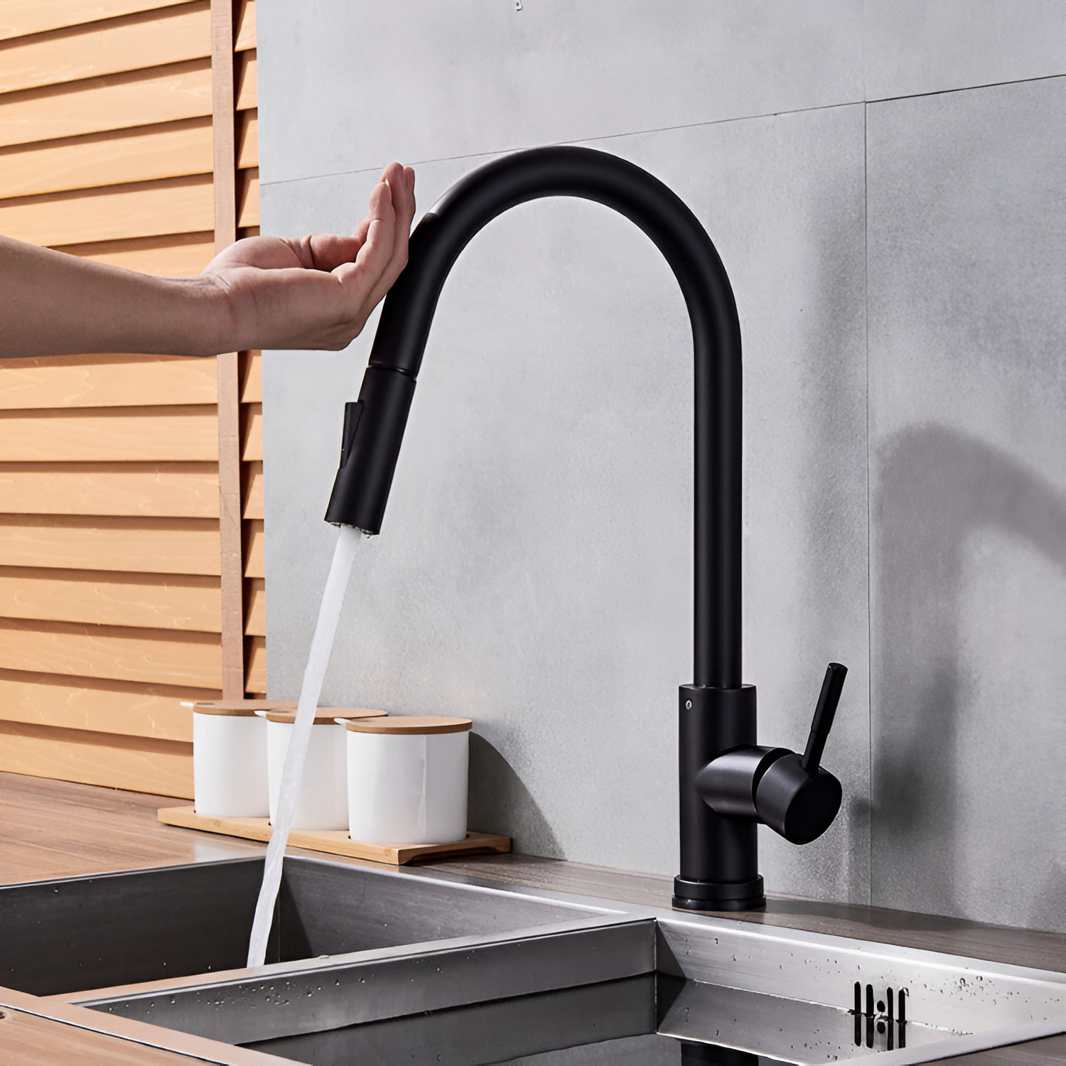 Grifo Cocina Extensible Minimalista - Automático
