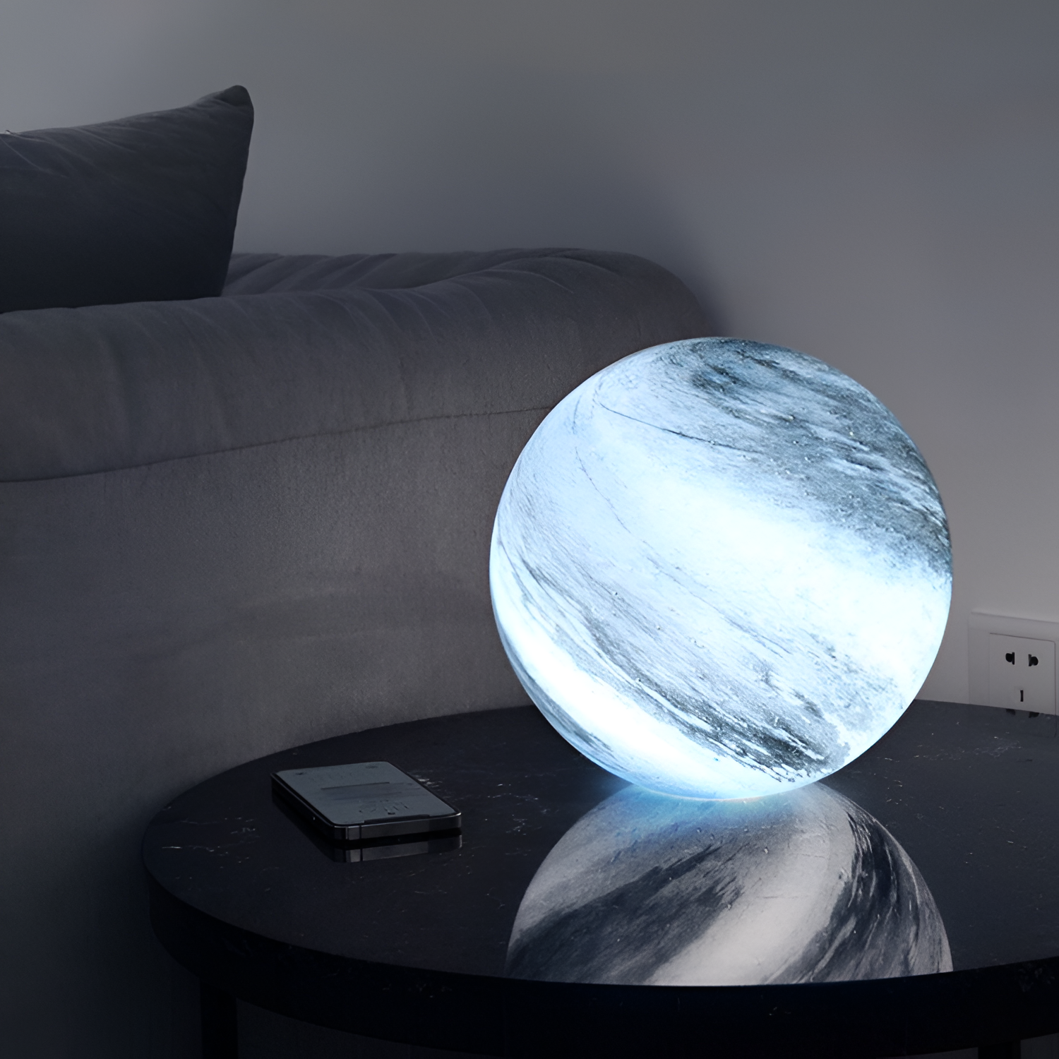 Lámpara de Mesa Celestial de Vidrio Soplado - Cableada