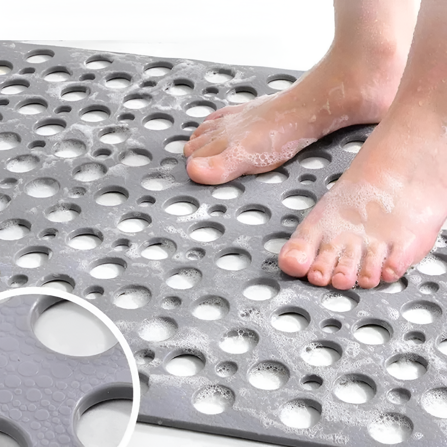 Alfombrilla Antideslizante - Baño y Ducha - Diseño de Círculos