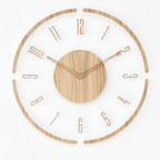 Reloj Pared Silencioso Minimalista - Madera