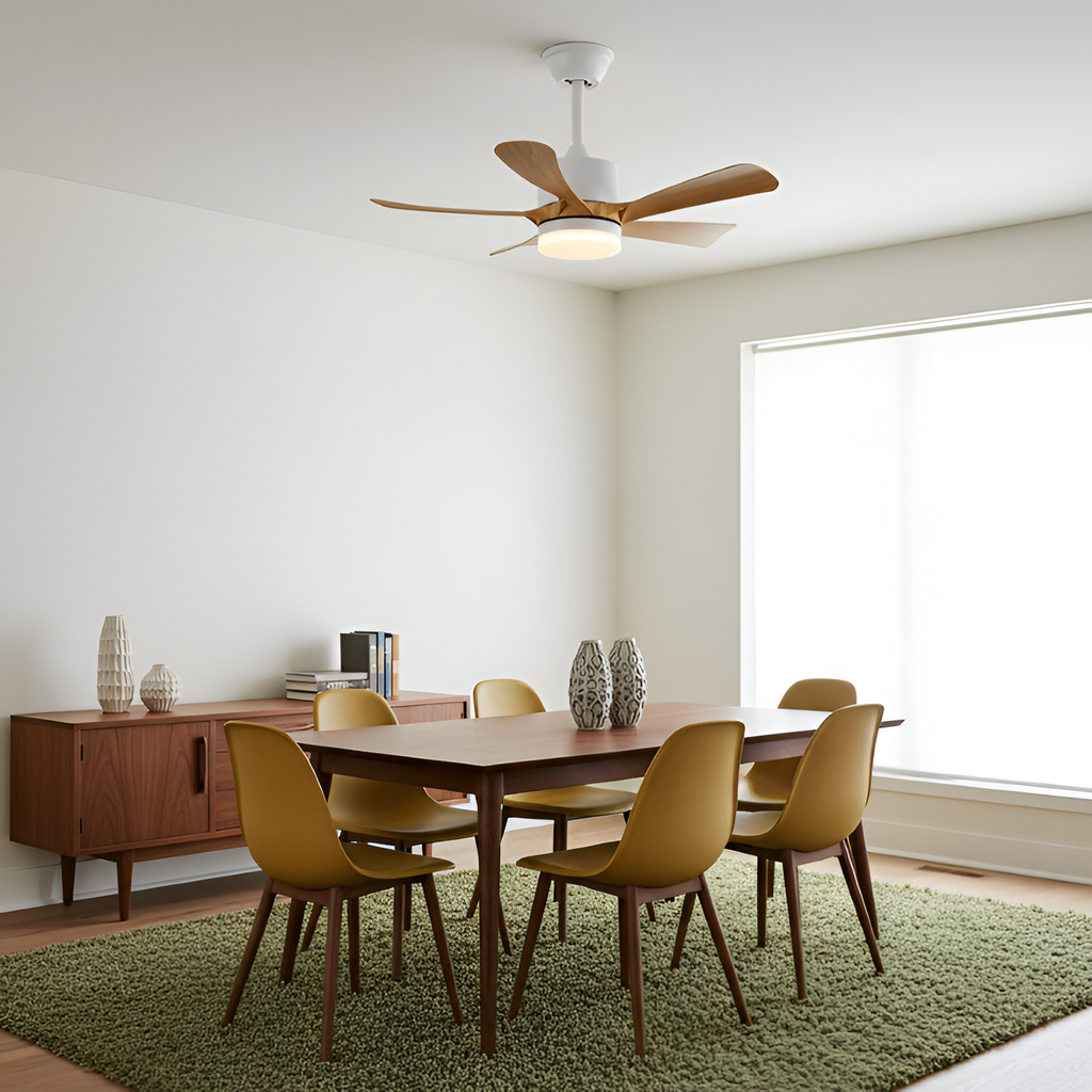 Ventilador de Techo con Aspas Curvas Minimalista - Regulable