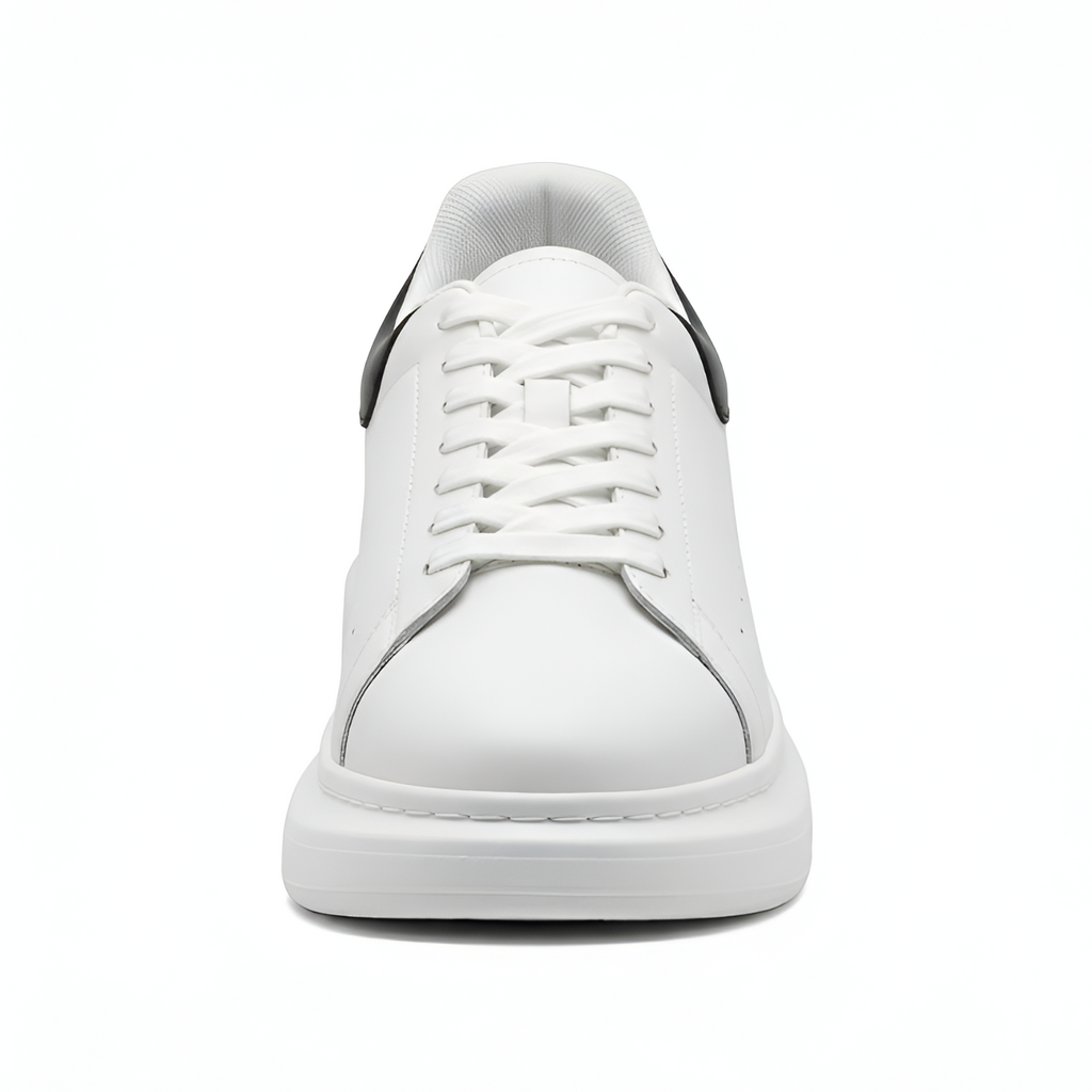 Zapatillas Deportivas Blancas Lisas con Cordones para Mujer - Brunch de Fin de Semana
