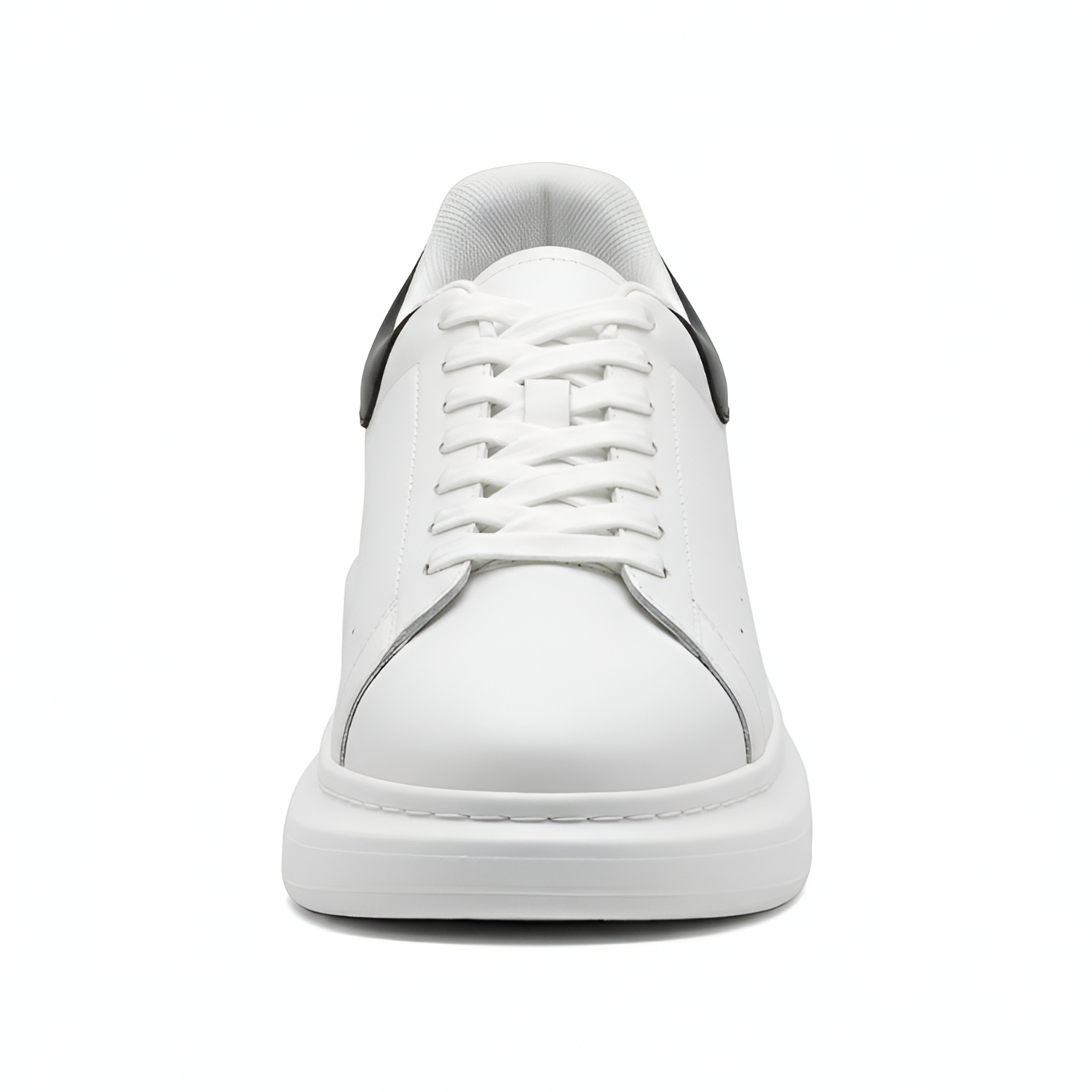Zapatillas Deportivas Blancas Lisas con Cordones para Mujer - Brunch de Fin de Semana