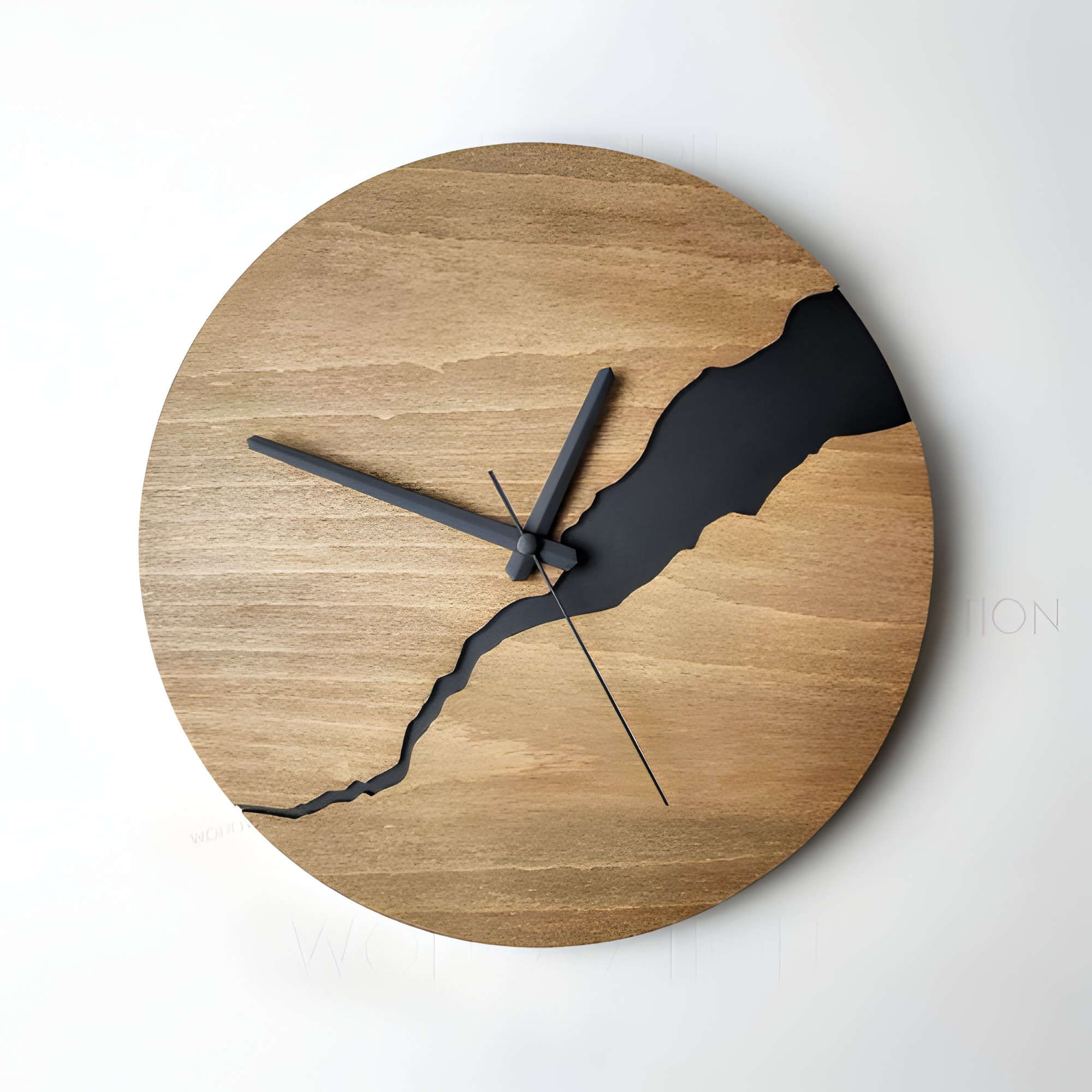 Reloj De Pared Rústico Y Minimalista - Diseño Abstracto