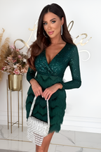 Vestido Corto Con Lentejuelas Y Flecos Para Mujer - Fiesta De Cumpleaños