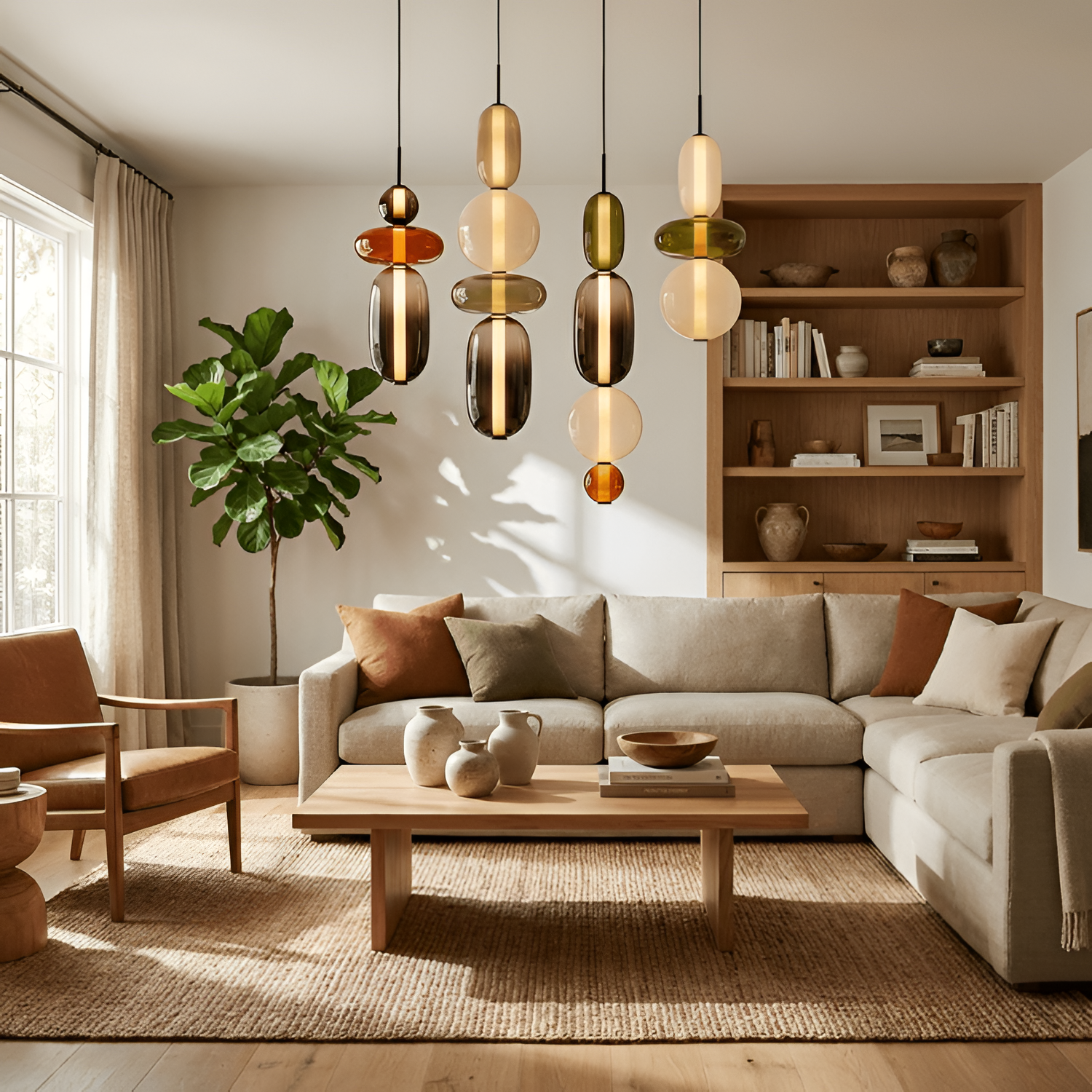 Lámpara Colgante Minimalista de Mediados de Siglo - Modular