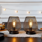 Lámpara Mesa Malla Industrial - Inalámbrica