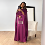 Vestido Maxi Sólido Con Cuello Redondo Para Mujer - Invitada De Boda