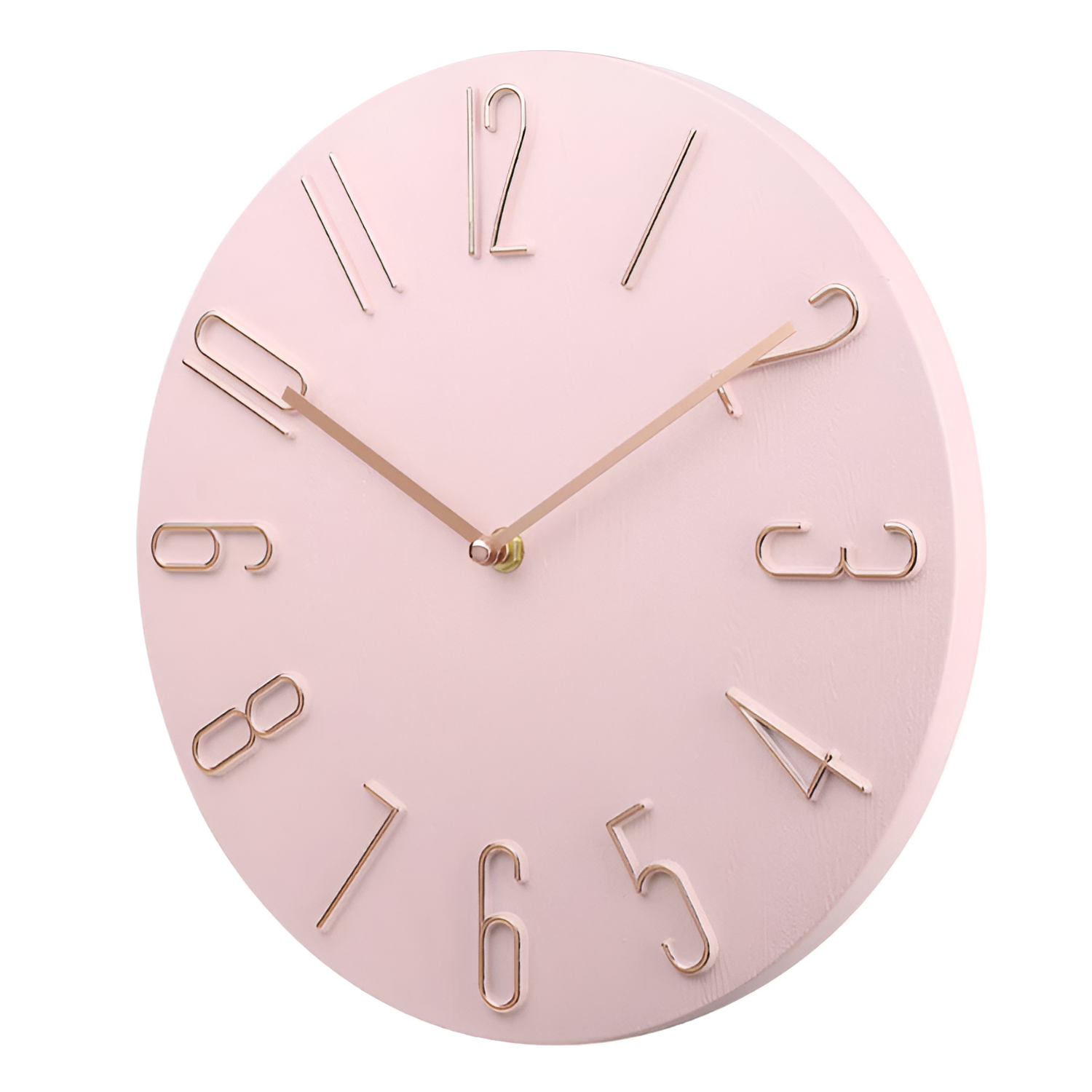 Reloj de Pared Minimalista de Números de Alambre - Silencioso
