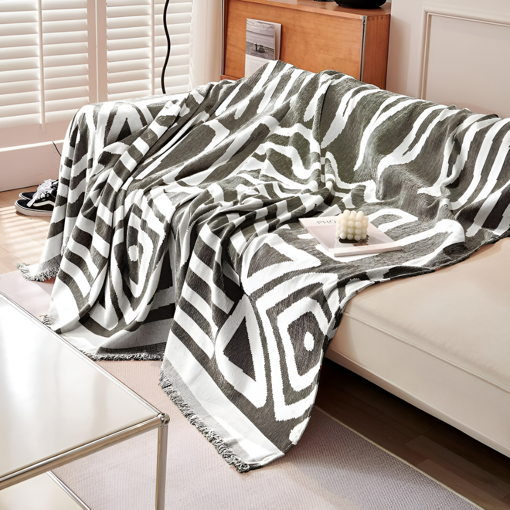 Manta Geométrica para Sofá - Decoración Bohemio