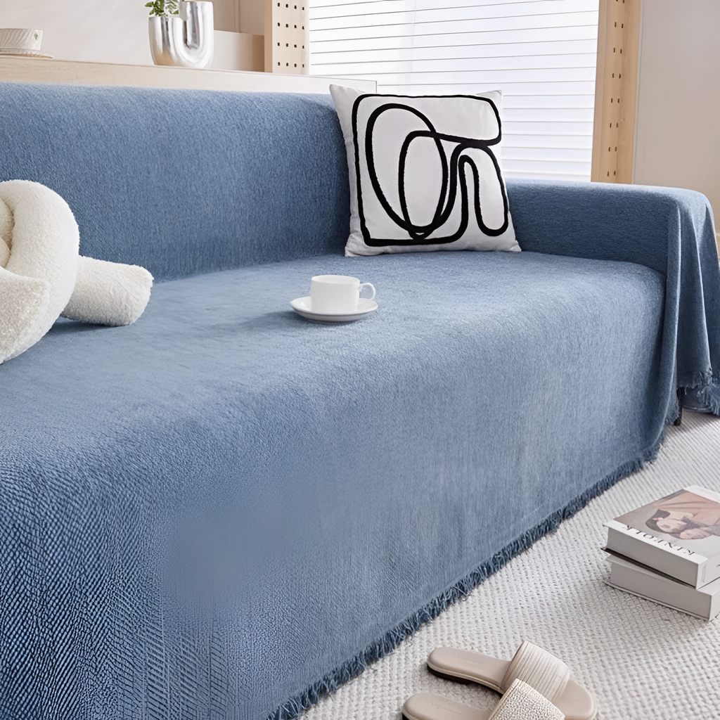 Manta decorativa con diseño en espiga - Multiusos