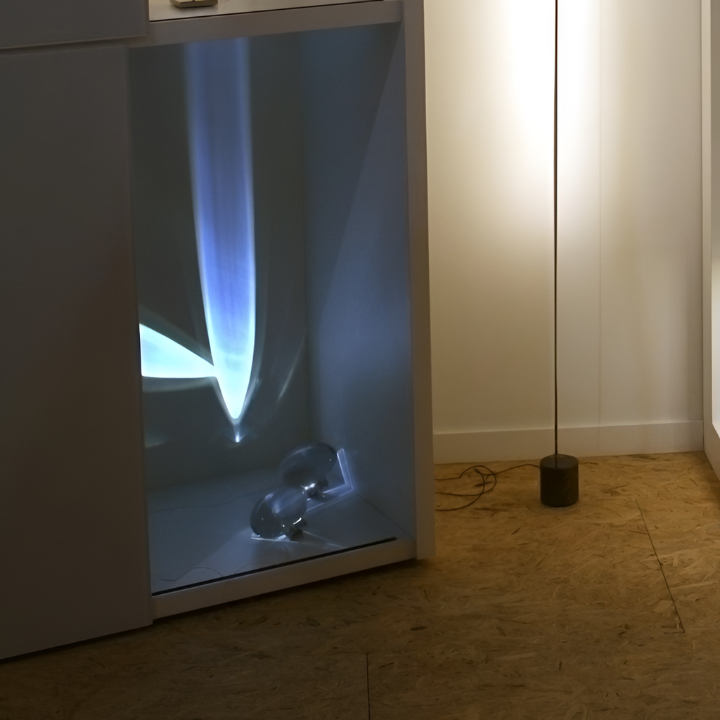 Lámpara Mesa Cristal Minimalista - Escultórica