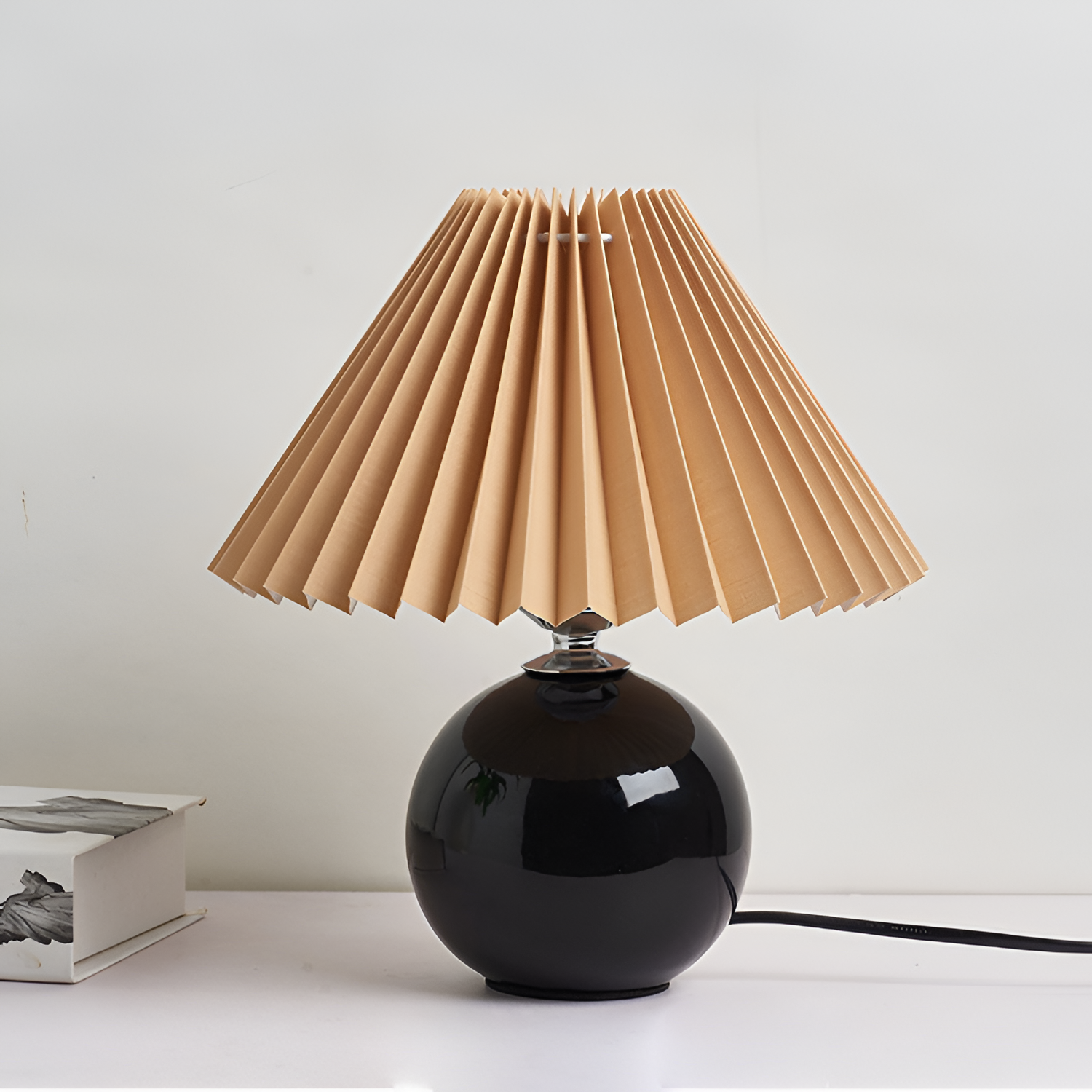 Lámpara Mesa Cerámica Minimalista - Plisada